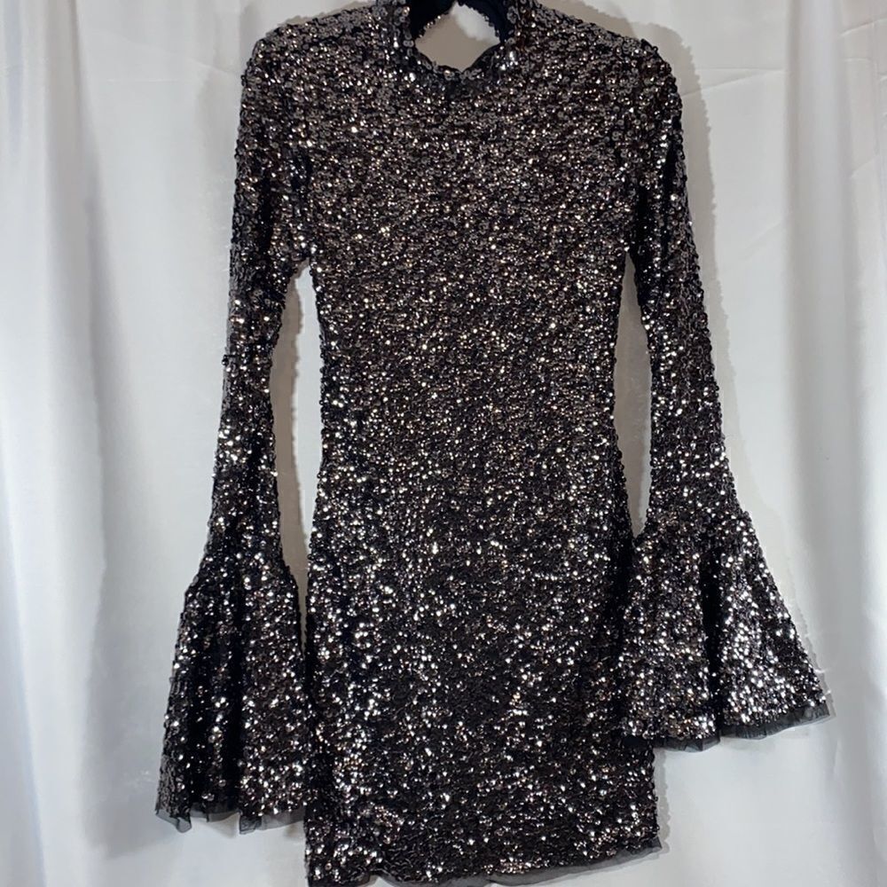 FREE PEOPLE DEZDEMONA MINI DRESS BLACK - Picture 5 of 11